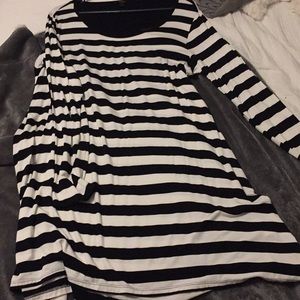 Black and White Striped Shirt